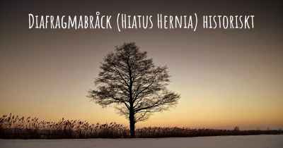 Diafragmabråck (Hiatus Hernia) historiskt