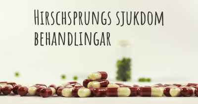 Hirschsprungs sjukdom behandlingar