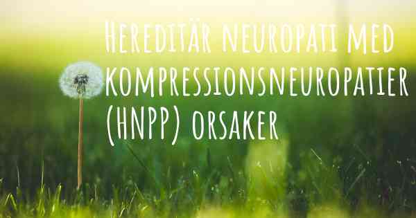 Hereditär neuropati med kompressionsneuropatier (HNPP) orsaker