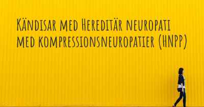 Kändisar med Hereditär neuropati med kompressionsneuropatier (HNPP)