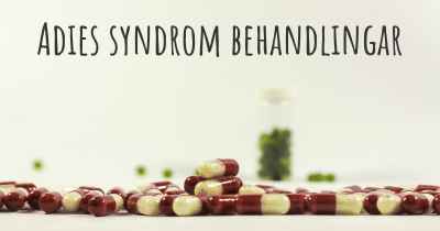 Adies syndrom behandlingar