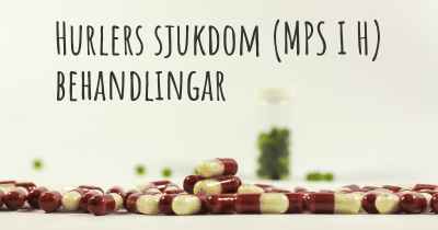 Hurlers sjukdom (MPS I H) behandlingar