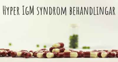 Hyper IgM syndrom behandlingar
