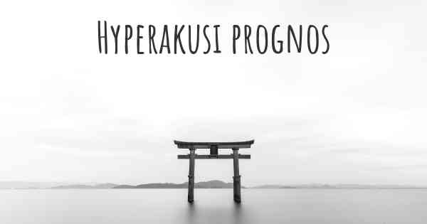 Hyperakusi prognos