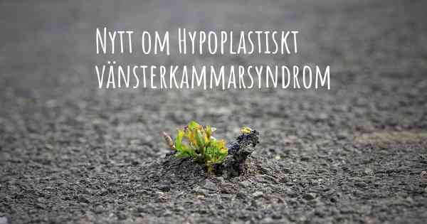 Nytt om Hypoplastiskt vänsterkammarsyndrom