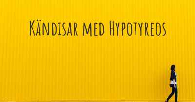 Kändisar med Hypotyreos