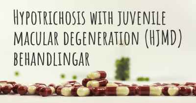 Hypotrichosis with juvenile macular degeneration (HJMD) behandlingar