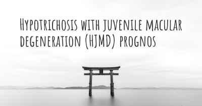 Hypotrichosis with juvenile macular degeneration (HJMD) prognos