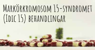 Markörkromosom 15-syndromet (Idic 15) behandlingar