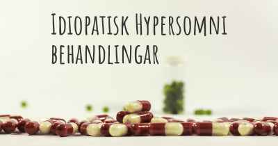 Idiopatisk Hypersomni behandlingar