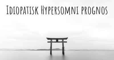 Idiopatisk Hypersomni prognos