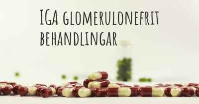 IGA glomerulonefrit behandlingar