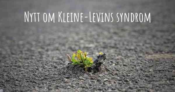 Nytt om Kleine-Levins syndrom