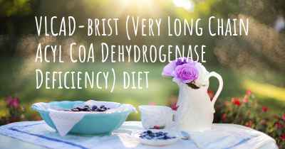 VLCAD-brist (Very Long Chain Acyl CoA Dehydrogenase Deficiency) diet
