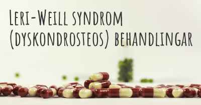 Leri-Weill syndrom (dyskondrosteos) behandlingar