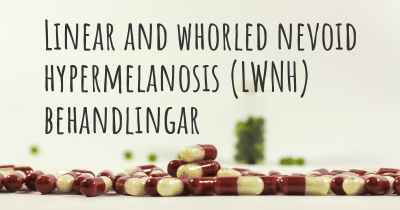 Linear and whorled nevoid hypermelanosis (LWNH) behandlingar