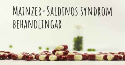 Mainzer-Saldinos syndrom behandlingar
