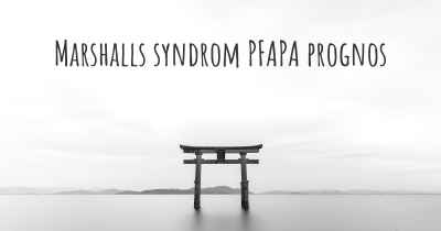 Marshalls syndrom PFAPA prognos