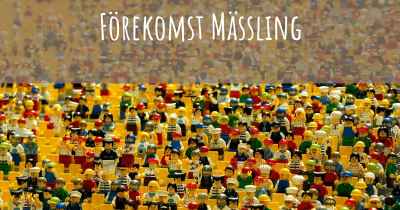 Förekomst Mässling