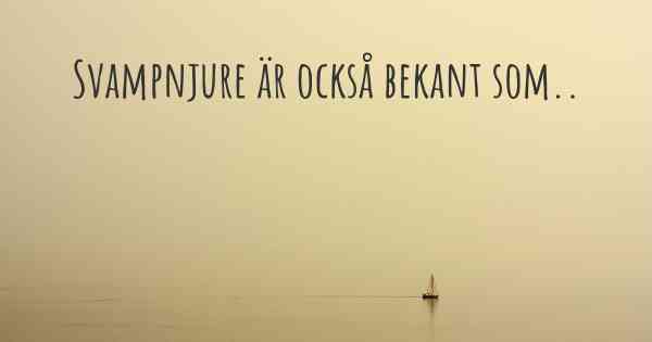 Svampnjure är också bekant som..