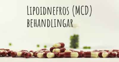 Lipoidnefros (MCD) behandlingar