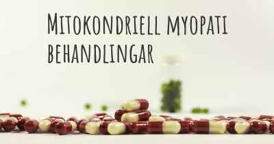 Mitokondriell myopati behandlingar