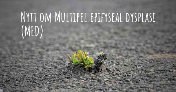 Nytt om Multipel epifyseal dysplasi (MED)