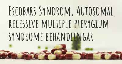 Escobars Syndrom, Autosomal recessive multiple pterygium syndrome behandlingar