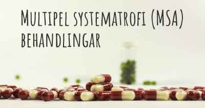 Multipel systematrofi (MSA) behandlingar