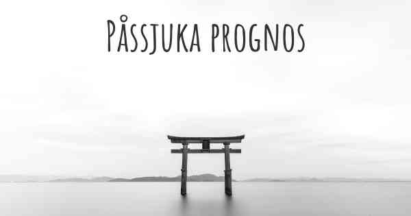 Påssjuka prognos