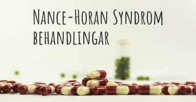 Nance-Horan Syndrom behandlingar