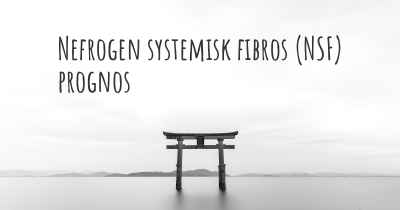 Nefrogen systemisk fibros (NSF) prognos