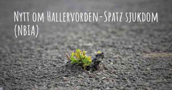 Nytt om Hallervorden-Spatz sjukdom (NBIA)