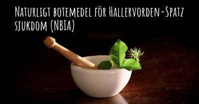 Naturligt botemedel för Hallervorden-Spatz sjukdom (NBIA)