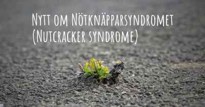 Nytt om Nötknäpparsyndromet (Nutcracker syndrome)