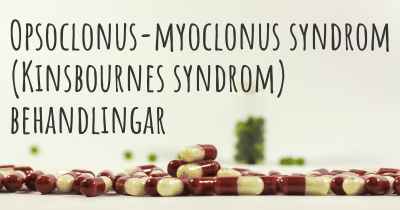 Opsoclonus-myoclonus syndrom (Kinsbournes syndrom) behandlingar