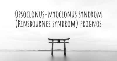Opsoclonus-myoclonus syndrom (Kinsbournes syndrom) prognos