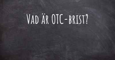 Vad är OTC-brist?