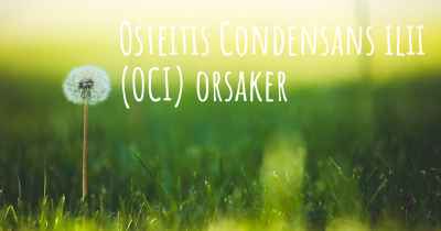 Osteitis Condensans ilii (OCI) orsaker