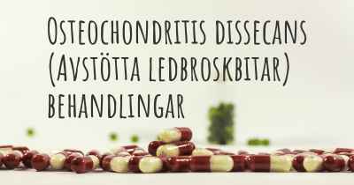 Osteochondritis dissecans (Avstötta ledbroskbitar) behandlingar
