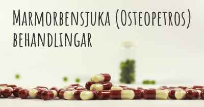 Marmorbensjuka (Osteopetros) behandlingar