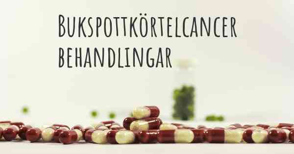 Bukspottkörtelcancer behandlingar