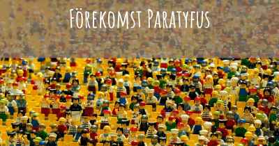 Förekomst Paratyfus