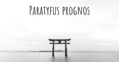 Paratyfus prognos