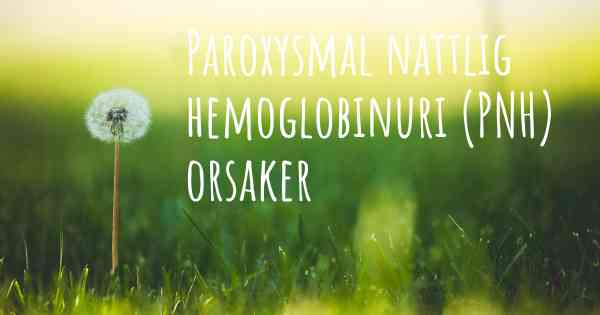 Paroxysmal nattlig hemoglobinuri (PNH) orsaker