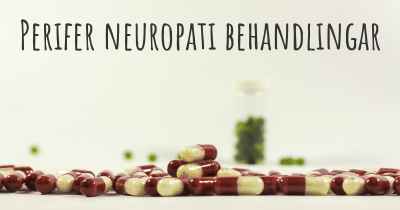 Perifer neuropati behandlingar