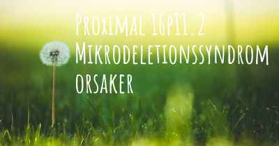 Proximal 16p11.2 Mikrodeletionssyndrom orsaker
