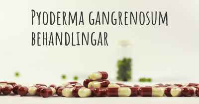 Pyoderma gangrenosum behandlingar