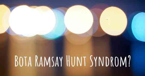 Bota Ramsay Hunt Syndrom?