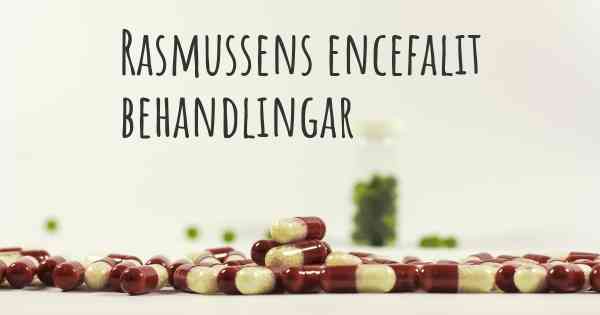 Rasmussens encefalit behandlingar